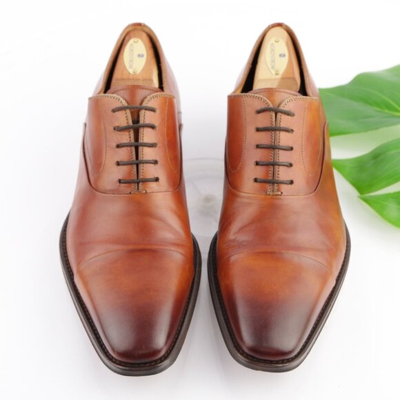 Magnanni Mens Saffron Oxfords Size 8.5 M Tan Brown Leather Cap Toe Dress Shoes main image 10